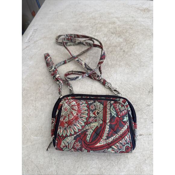 Waverly Wallet/ Purse W/ Strap Floral Pattern - Picture 1 of 9